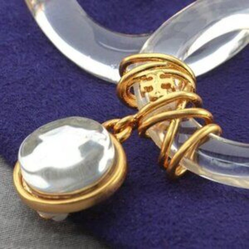 Tory Burch Roxanne Wrapped Door-Knocker Statement Hoop Earrings - Picture 3 of 5